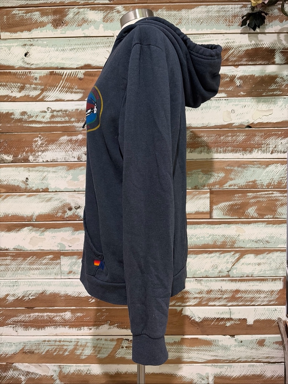 AVIATOR NATION Zip Up Hoodie Sweatshirt XL Unisex Beach Surf Blue - Picture 3 of 9